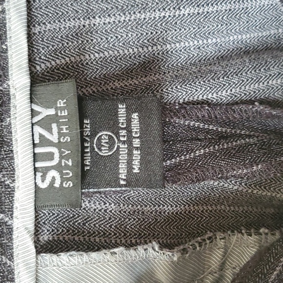 Black pin strip dress pant - Picture 2 of 2